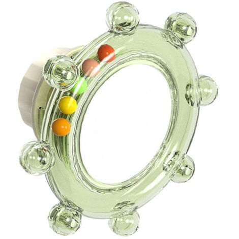 Un jouet miroir rotatif et coloré en forme de moulin à vent pour stimuler les sens des perroquets, adapté aux oiseaux de petite et moyenne taille - vert.