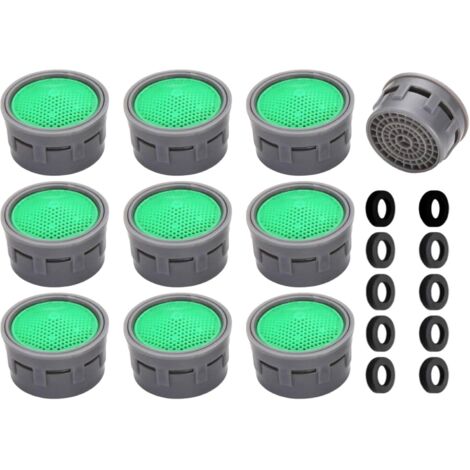 Un juego de 10 aireadores para grifos, que incluye arandelas, repuestos para grifos de cocina y baño, filtros y filtros de agua para grifo.