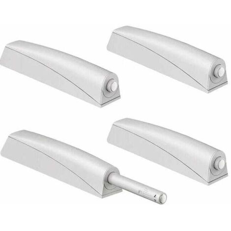Un juego de 4 pestillos para puertas de muebles, puertas de armarios con pulsador magnético, pestillos magnéticos para puertas, puertas de armarios con pulsador.