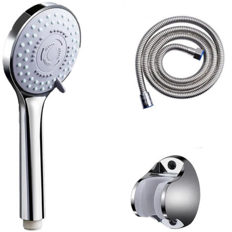 Un kit de douche à effet pluie sous pression conçu spécifiquement pour les salles de bains, comprenant un tuyau de 1,5 mètre et une base perforée.