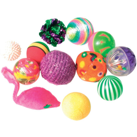 Un lot de 12 balles pour chats - zolux
