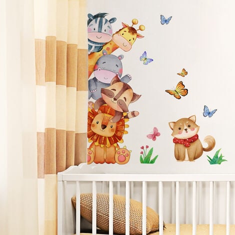 1 ensemble Woodland Animal sticker mural Stickers muraux pépinière