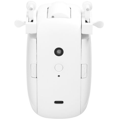 Un moteur de rideau intelligent 3 en 1 avec un design graffiti, compatible avec la télécommande via une application, compatible avec Alexa Home et adapté aux rideaux à tringle en I/en U/romaine.