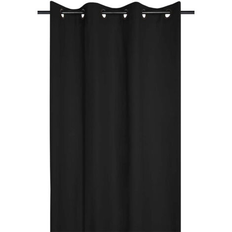 Un panneau de Rideau tamisant à oeillets - Noir