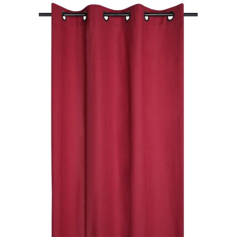 Un panneau de Rideau tamisant à oeillets - Rouge