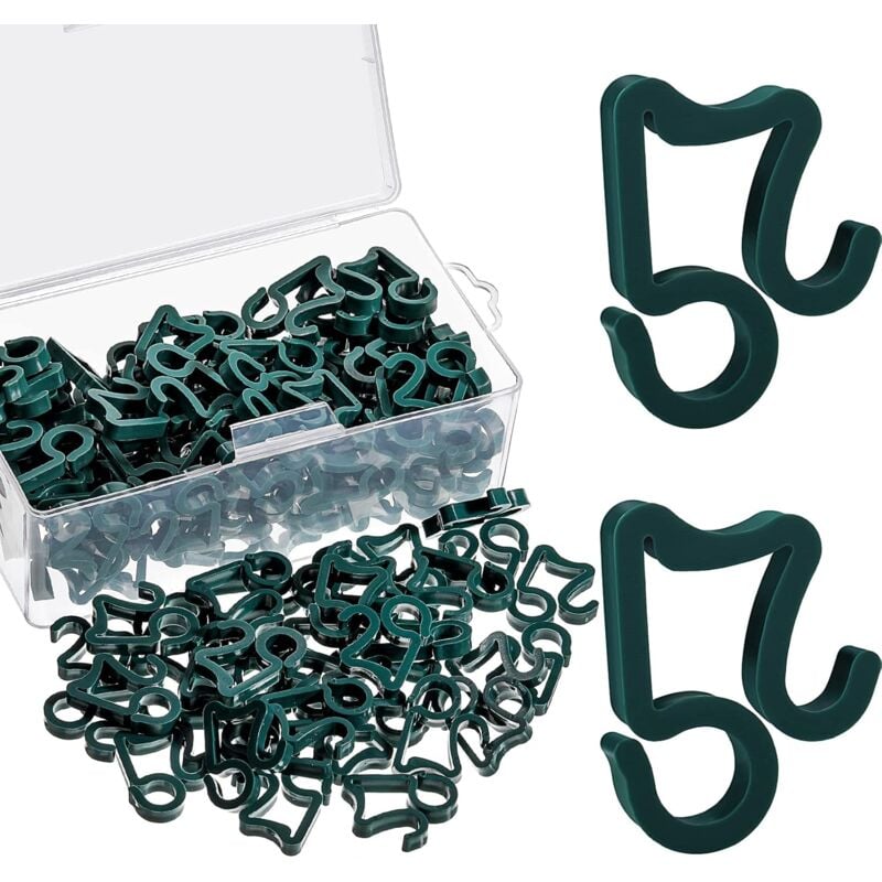 Fei Yu - Un paquet de 120 pinces lumineuses de Noël, crochets de gouttière d'extérieur, pinces lumineuses extérieures résistantes aux intempéries,