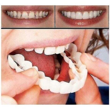 SNQ Un par de dentaduras postizas superiores e inferiores de alta calidad Instant Smile Comfort Fit Flex Dientes cosméticos Dentaduras postizas Carillas cosméticas de alta calidad Bdliv