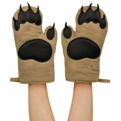 Un par de guantes de cocina de algodón / guantes de repostería / guantes resistentes al calor