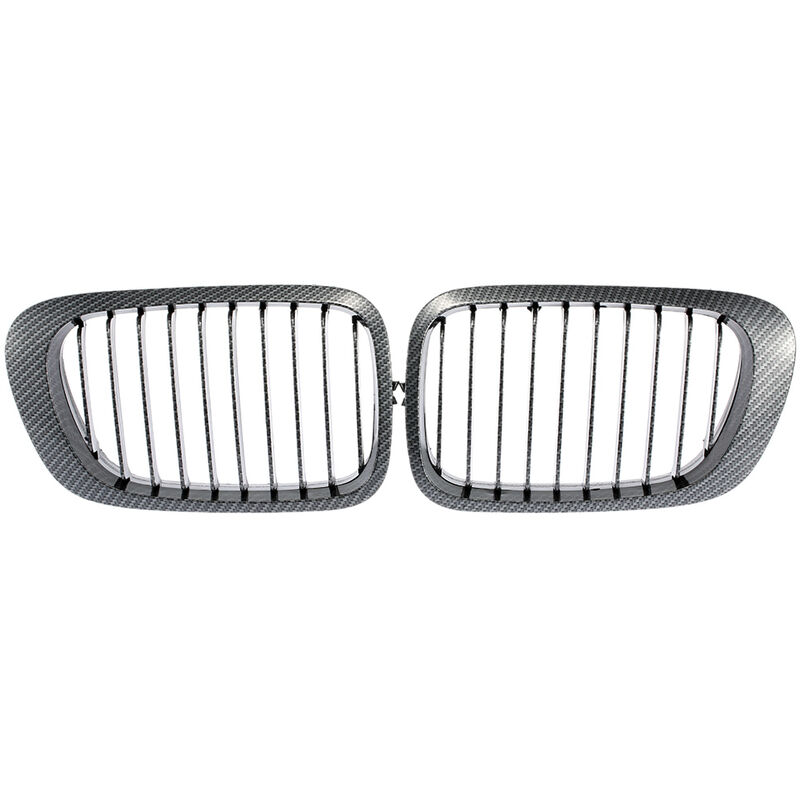 

Happyshop - Un par de rejillas delanteras de fibra de carbono para coche para BMW E46 2 puertas 1998-2001