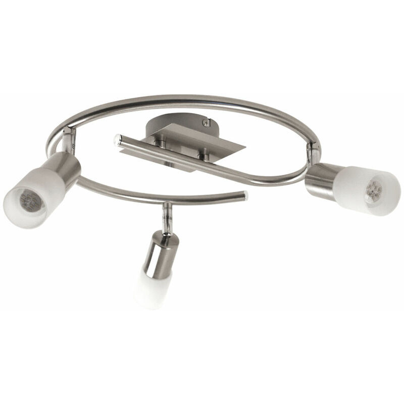 Action - Spot de plafond led 9 watts spot mobile verre nickel mat 938803640000