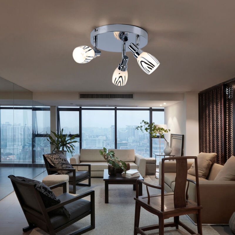 Globo Lighting - Plafonnier salon éclairage cocarde spot spot chrome spot mobile