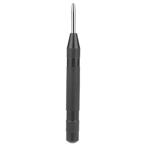 Un poinçon central automatique en acier rapide à mécanisme à ressort, outil de marquage et de poinçonnage (noir)