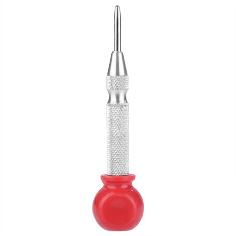 Un poinçon central automatique en acier rapide à ressort, outil de marquage (argent + rouge)