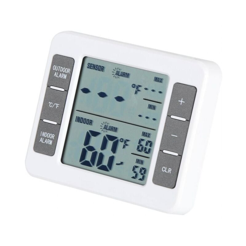 Un pour un Thermomètre de congélateur numérique sans fil Capteur de température intérieure/extérieure avec alarme sonore