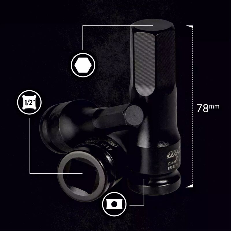 Un set di bussole con gambo a percussione HEX da