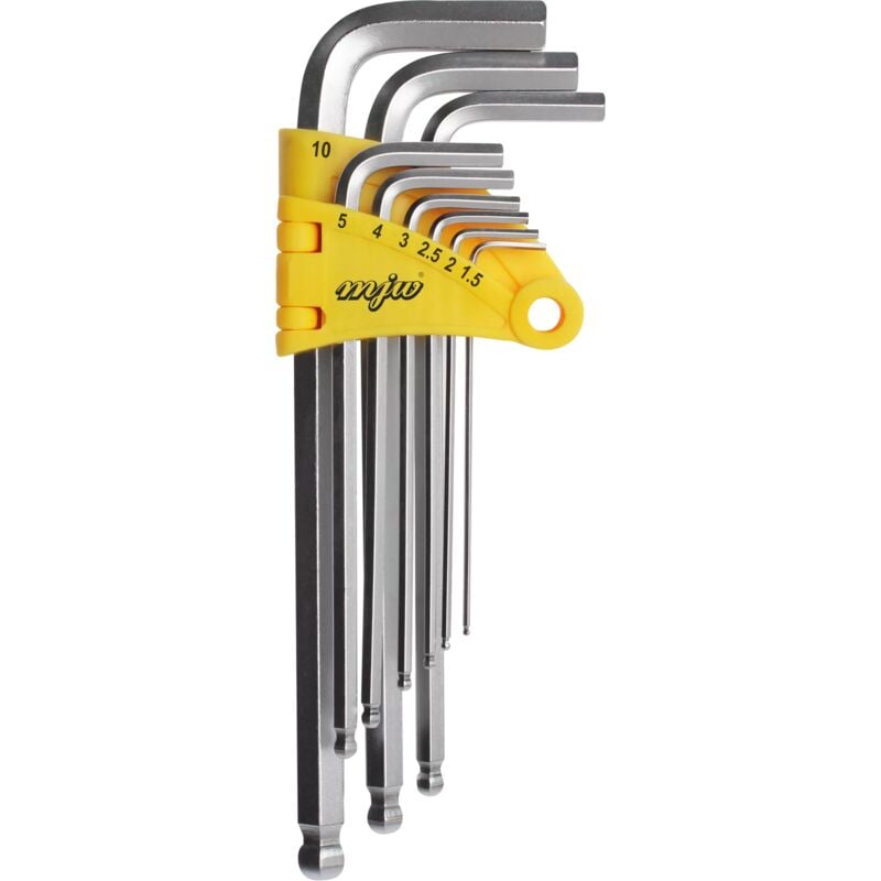 Un set di chiavi a brugola esagonali con sfera