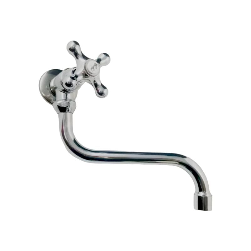 Bagnoclic - Robinet mural avec poignée en étoile, style vintage une sortie