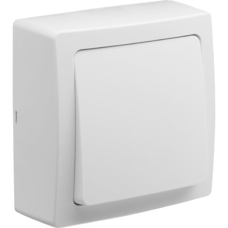 Un solo interruptor, blanco Blok