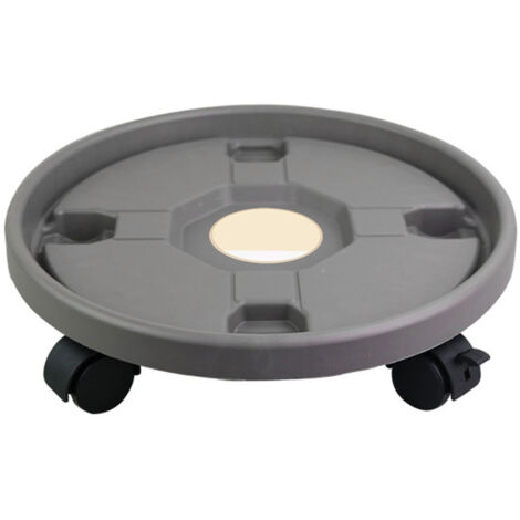 Un support à roulettes pour pots de fleurs  la base ronde est équipée de roulettes et peut être utilisée aussi bien à l'intérieur qu'à l'extérieur.