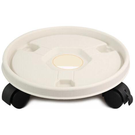 Un support à roulettes pour pots de fleurs  la base ronde est équipée de roulettes et peut être utilisée aussi bien à l'intérieur qu'à l'extérieur.