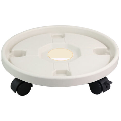 Un support à roulettes pour pots de fleurs  la base ronde est équipée de roulettes et peut être utilisée aussi bien à l'intérieur qu'à l'extérieur.