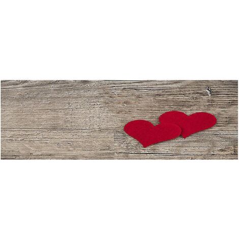 un Tapis D'amour En Bois, 40  60 Cm Pige  Salet Paillasson Intrieur Et Extrieur Avec Tampon De Nettoyage Paillasson Antidrapant Pour Porte D'entre