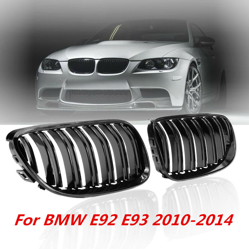 Image of Una coppia di nuove griglie della griglia anteriore nero lucido per bmw E92 E93 2010-2014