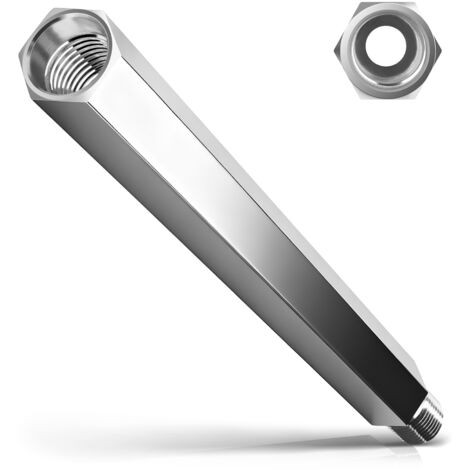 UNC 1 1/4" 500mm Rallonge Extension pour Couronne Diamantée en Alliage d'aluminium 12,000 RPM, IPX7 Adaptateurs de Couronnes de Forage, Douille Hexagonale avec Clé de 41mm, Pour Béton Armé (1 pièce)