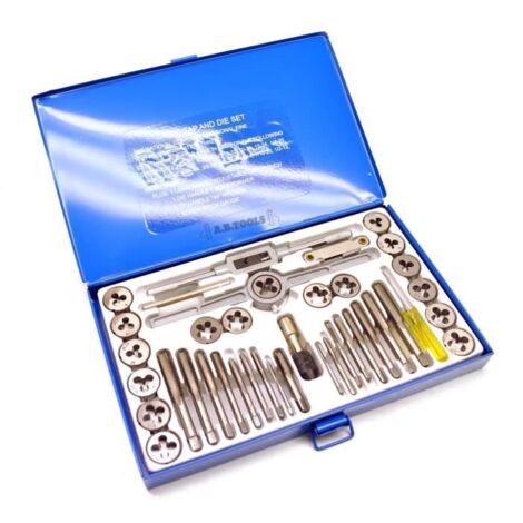 UNC UNF / imperial / af Jeu de tarauds et filières SAE 40pc kit de réparation de filetage à526 /