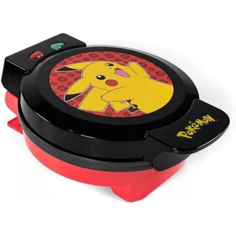 Uncanny Brands - Pikachu Waffeleisen - Zeichenaufdruck auf el Waffel - Europäischer Stecker - Lizenziert Pokemon - Einfach de zu benutzen und zu reinigen - Haus &amp Küche -