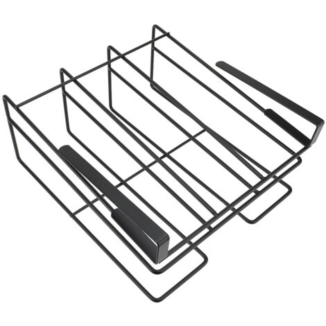 Under Cabinet Rack Multifunctional Carbon Steel Layered Under Cabinet Hanging Holder for Chopping Board Kitchen