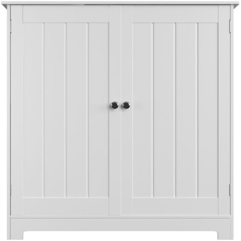 Under Sink Cabinet, Bathroom Floor Cabinet with 2 Doors and 2 Shelves Wooden Space Saving Free Standing for Bathroom