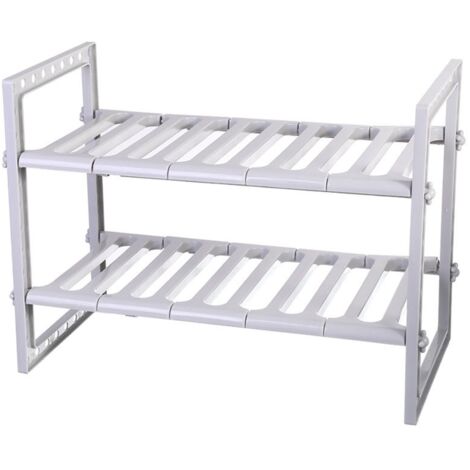 Under Sink Organizer Shelf Retractable Double Layer Multifunction Under Sink Cabinet Storage Shelf Rack for Kitchen Bathroom