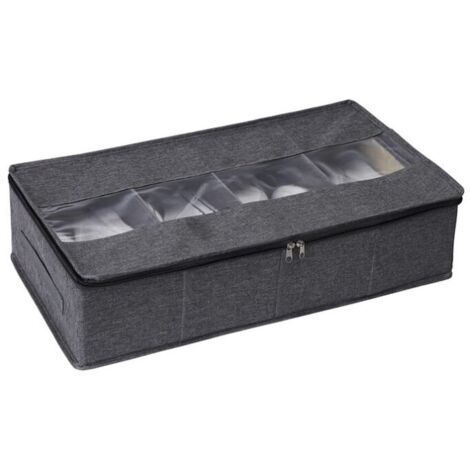 Underbed Storage Box Foldable Quilt Storage Bag Wardrobe Clothes Storage Dustproof Finishing Box 6 Grid Shoe Box Underbed Storage Bag-paq oiuTtH6cqE