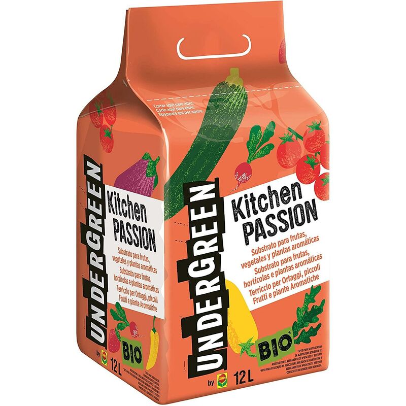 

UNDERGREEN Kitchen Passion - Substrato para frutas, vegetales y plantas aromática 12L