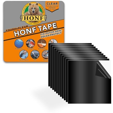 WDDNAOT Underwater Pool Repair Tape, 10 Pieces Black Tent Repair Tape Pool Liner Repair 10cmx10cm for Restoring Swimming Pools, Tents or Inflatables