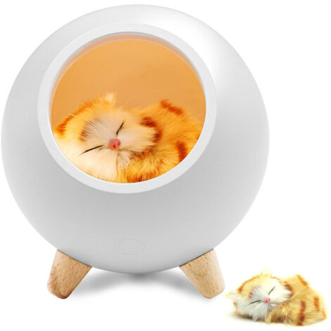 Une adorable veilleuse à motif chat pour la chambre d'une femme, un cadeau idéal pour une épouse, une mère ou une jeune fille. Parfait pour la Saint-Valentin, Noël ou un anniversaire.