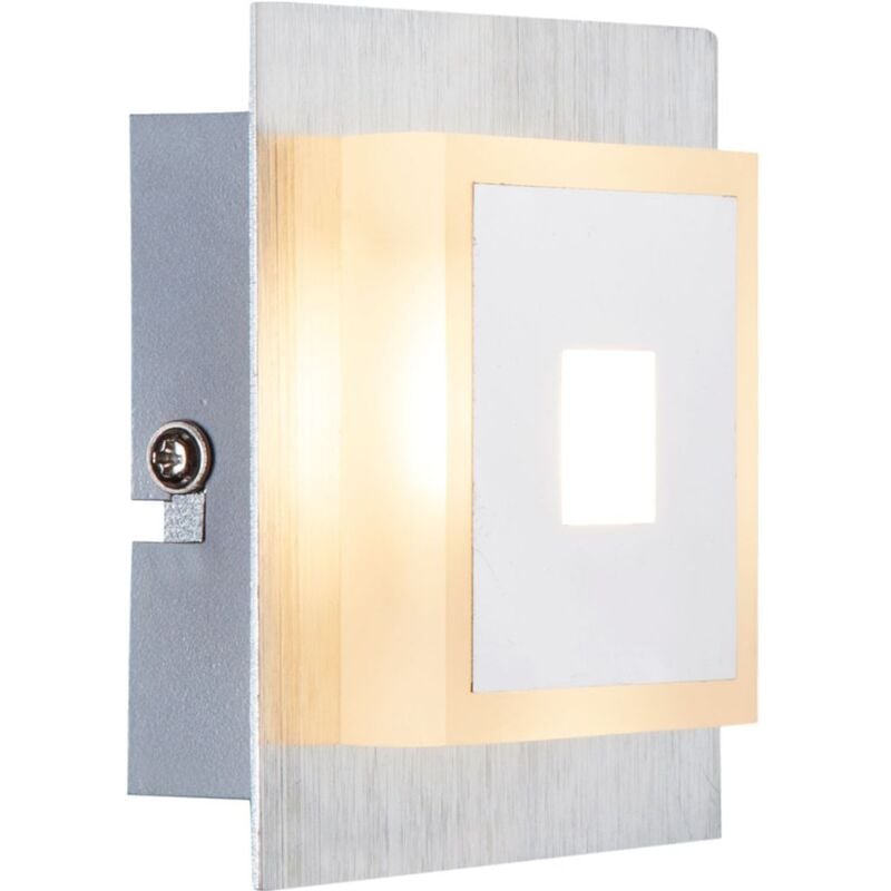 Plafonnier led 5 watts lumière chrome aluminium acrylique quadralla