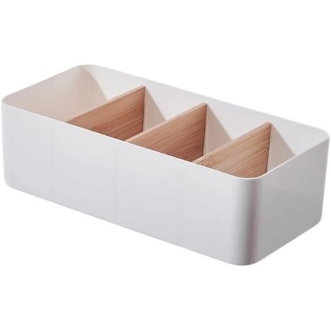 Une boîte de rangement multifonctionnelle pour divers objets, un bureau et le maquillage, White 4ge, Taglia Unica