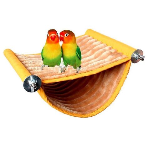 une Cage Pour Perroquet Jaune De 815cm Hamac Amovible Et Lavable Appui-fentre Multicolore Berceau Suspendu