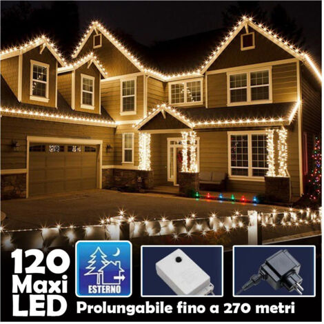 Une Chaîne Lumineuse 120led Blanc Chaud Avec Flash
