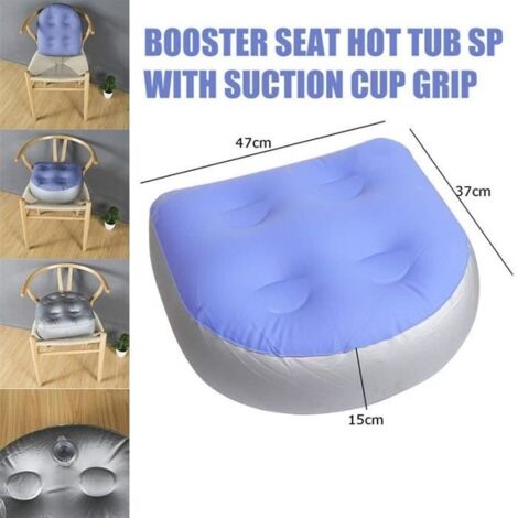 une-Coussin de spa gonflable pour baignoire - Accessoires de spa - Doux - Tapis de massage - Pour adultes et enfants - Bleu
