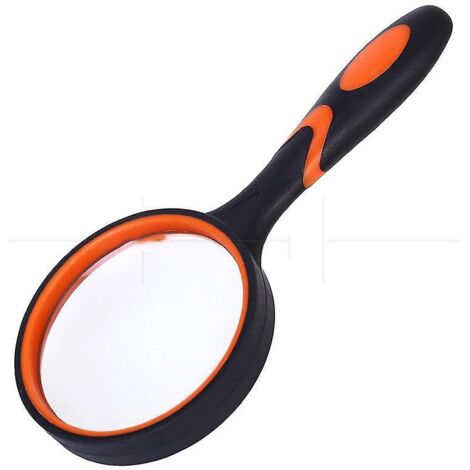 une Loupe Orange Noire 7x, Loupe Pour Enfants Loupe De Lecture Portative  Lentille Grossissante De 75 Mm Avec Poigne En Caoutchouc Souple Antidrap