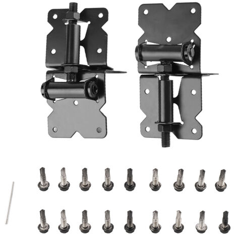 Une paire de charnières robustes en acier au carbone pour portail de jardin ou clôture, quincaillerie pour portes en PVC et vinyle.