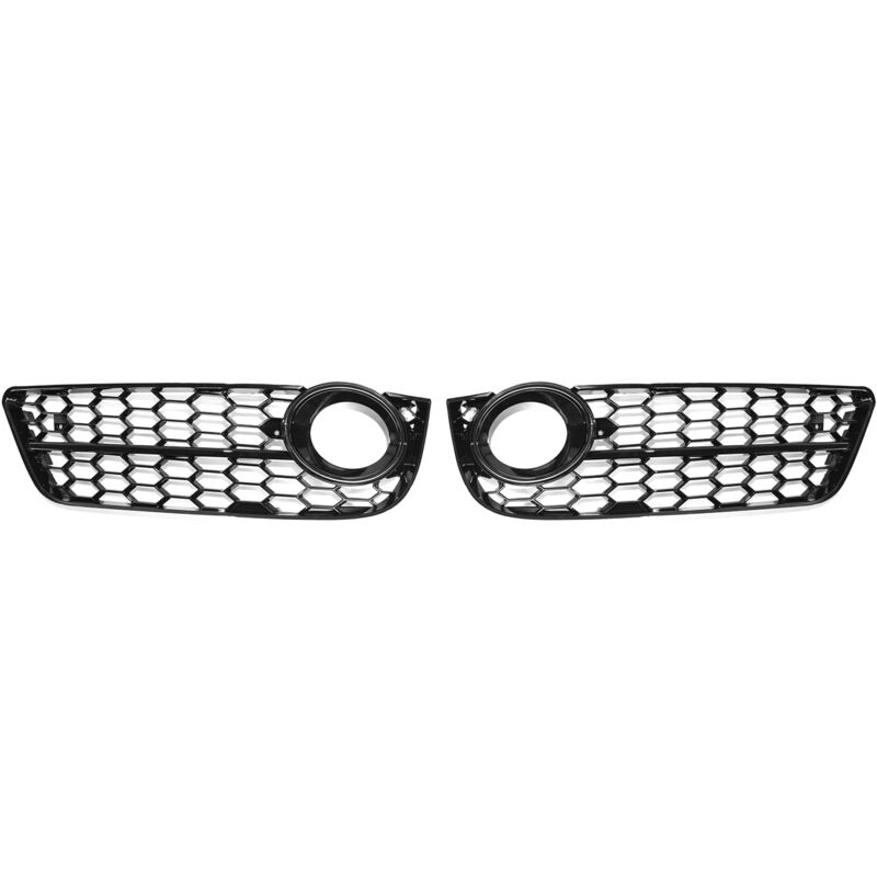 Une paire de couvercles de calandre de phare antibrouillard avant standard en nid d'abeille pour Audi A5 2008-2011