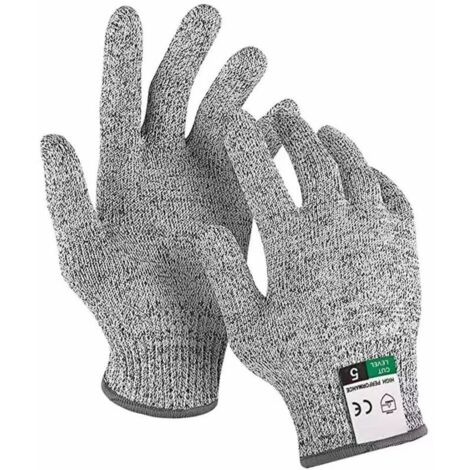 Une paire de gants résistants aux coupures de niveau 5, gants de protection contre les coupures de cuisine de qualité alimentaire, gants de jardinage, de pêche et de menuiserie, taille M