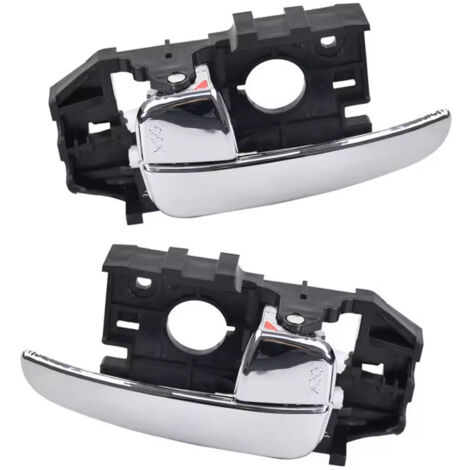 Une paire de poignées de porte intérieures pour les portes avant gauche et droite des voitures Hyundai Elantra 2001-2006.
