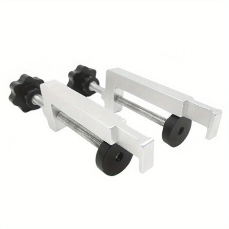 Une paire de rails de guidage pour scie circulaire, des serre-joints en G, des glissières, des outils de menuiserie pour établis, des pinces de fixation en alliage.