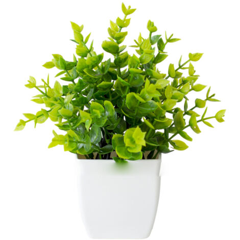 Une petite plante artificielle en pot, pour table, étagère, salle de bain - Une petite plante artificielle en pot, pour table, étagère, salle de bain