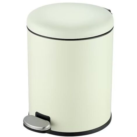 Une poubelle de salle de bain en acier inoxydable, poubelle à pédales, 6L,Jaune